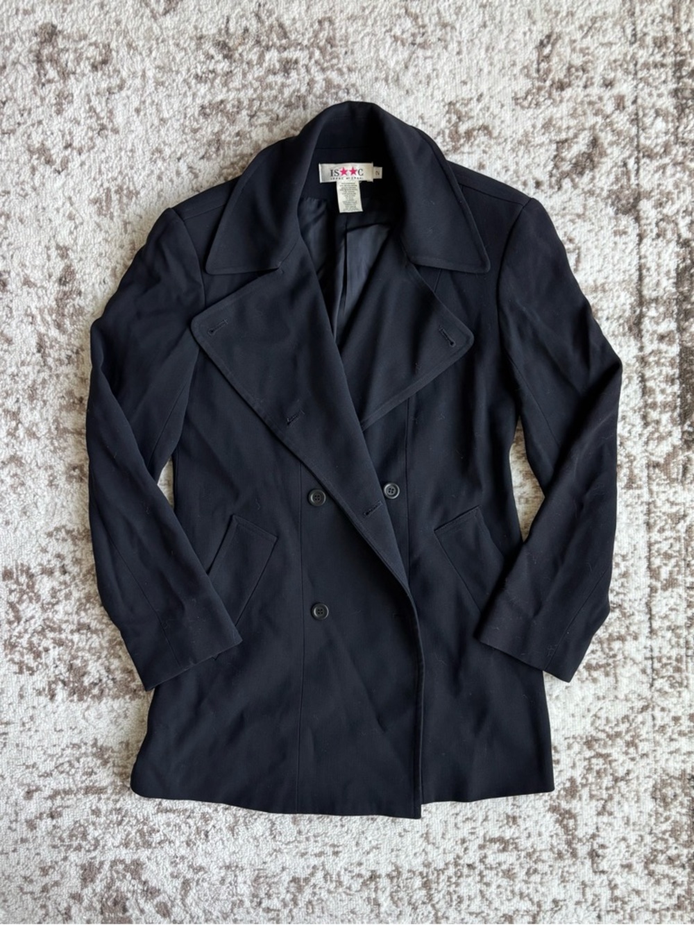 Vintage Isaac Mizrahi Rare 90’s Double-Breasted Short Trench / Pea Coat